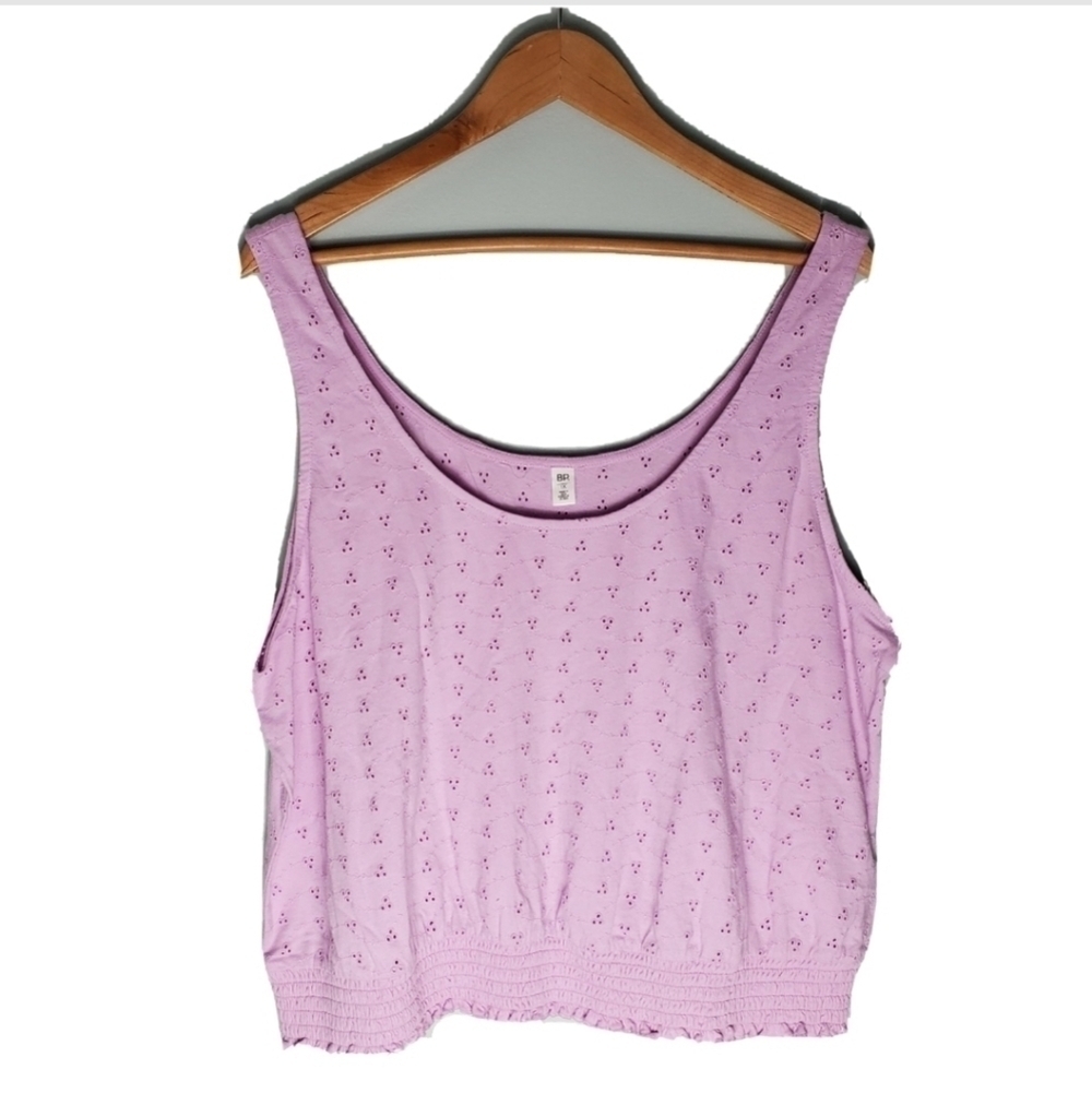 NWOT BP Purple Eyelet Top